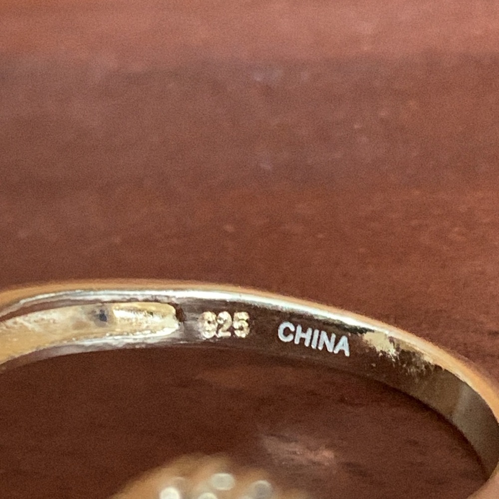 Gold Plated 925 Silver Ring-Adjustable - image 5